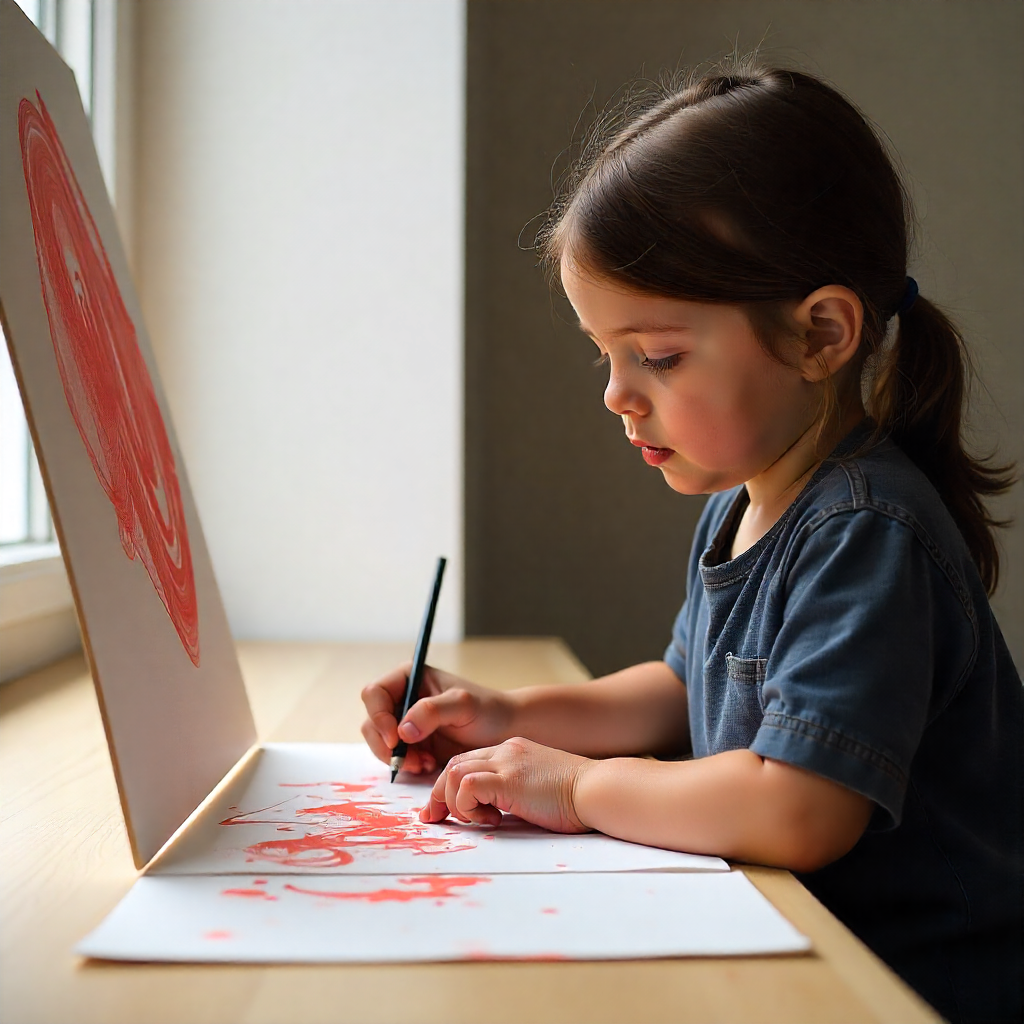 En gruppe der maler sammen i et studio