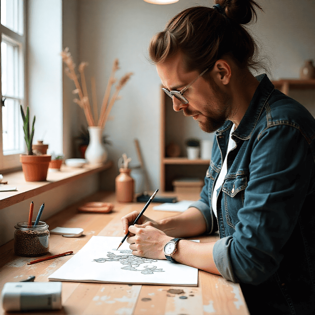 PaletKunst studio med maleudstyr