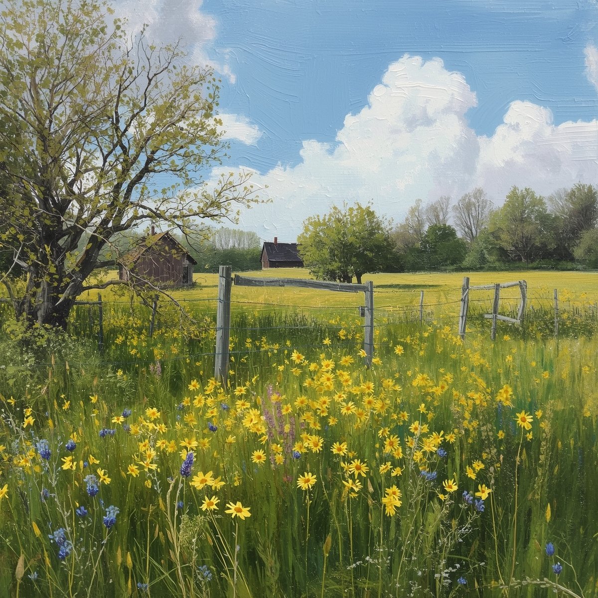 Person der maler på lærred